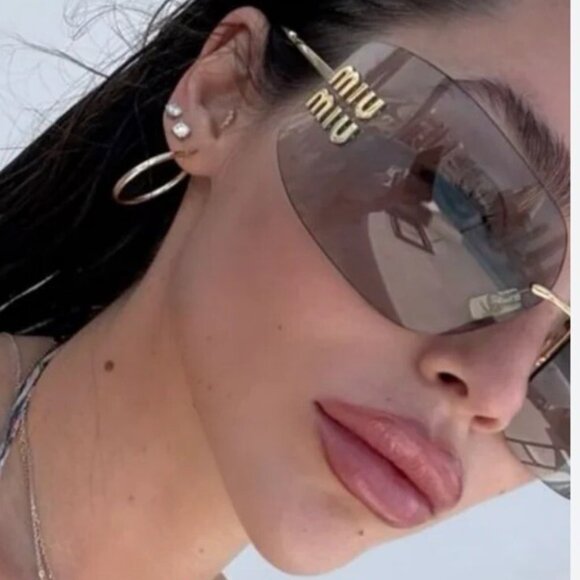 NEW SMU 54Y 5AK06I MIU MIU GOLD BROWN MU54YS 5AK06I WOMEN MU 54YS SUNGLASSES main image 8